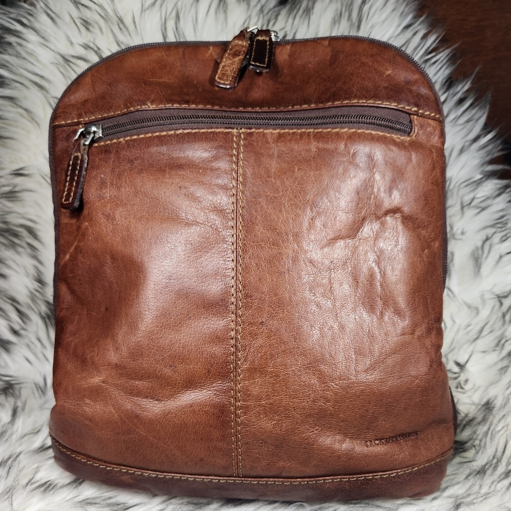 Stylish Brown Leather Women's Backpack